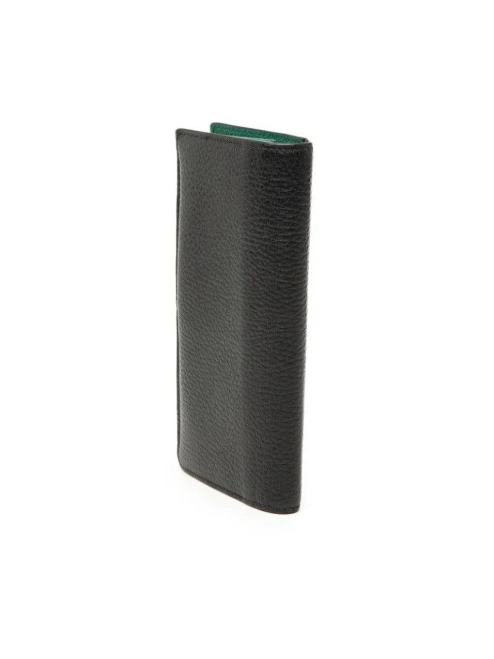 Gucci Interlocking Bicolor Wallet Black Green Leather